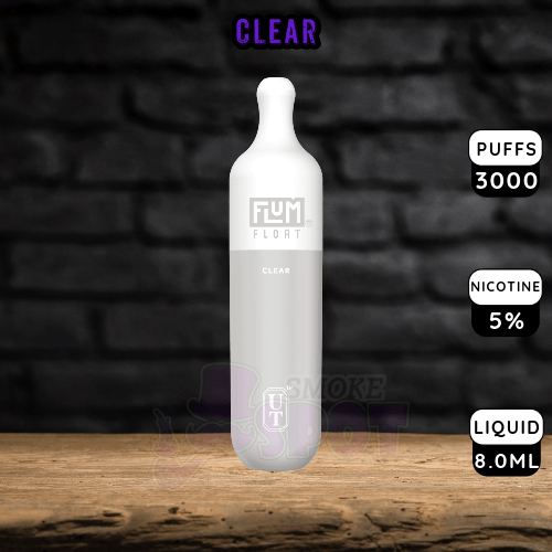 Flum Float | Clear | 3000 Puffs | Disposable | Millenium Smoke Shop