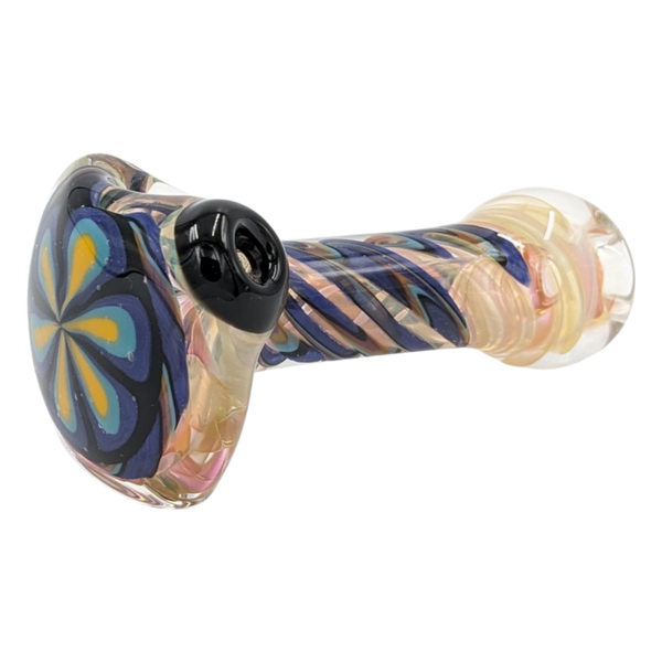 Glass Pipe | Talent Glass Works | Spoon | Color Flower | COFLSP | Millenium Smoke Shop