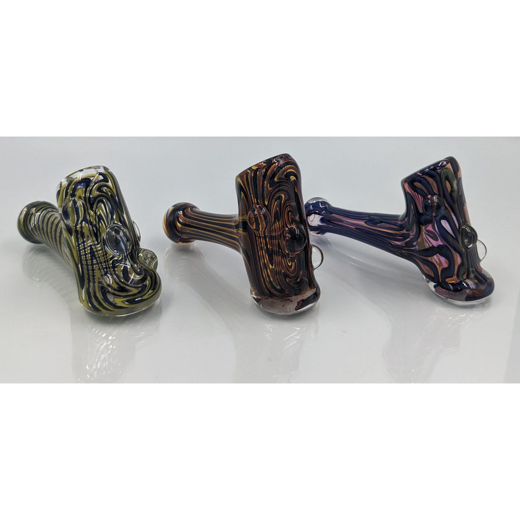 Collectible Hammer Glass Pipe Tobacco Smoking Pipe Dry Herb Spoon Hand  Pipes Bubbler Gift