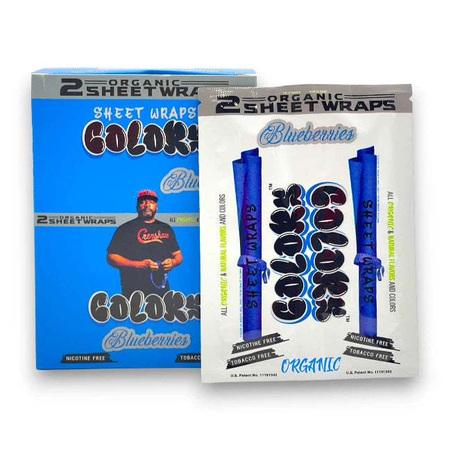 Wraps |  Colors | Sheet Wraps Organic | 2pk| Nicotine Tobacco Free