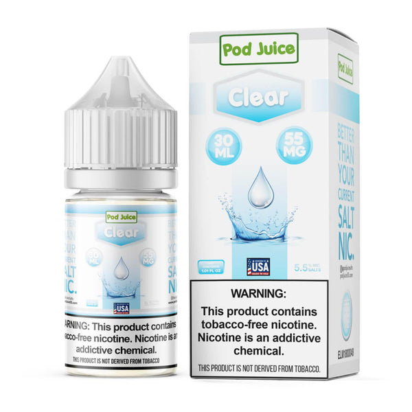 Pod Juice Salt Nic E-Juice - Clear | Millenium Smoke Shop