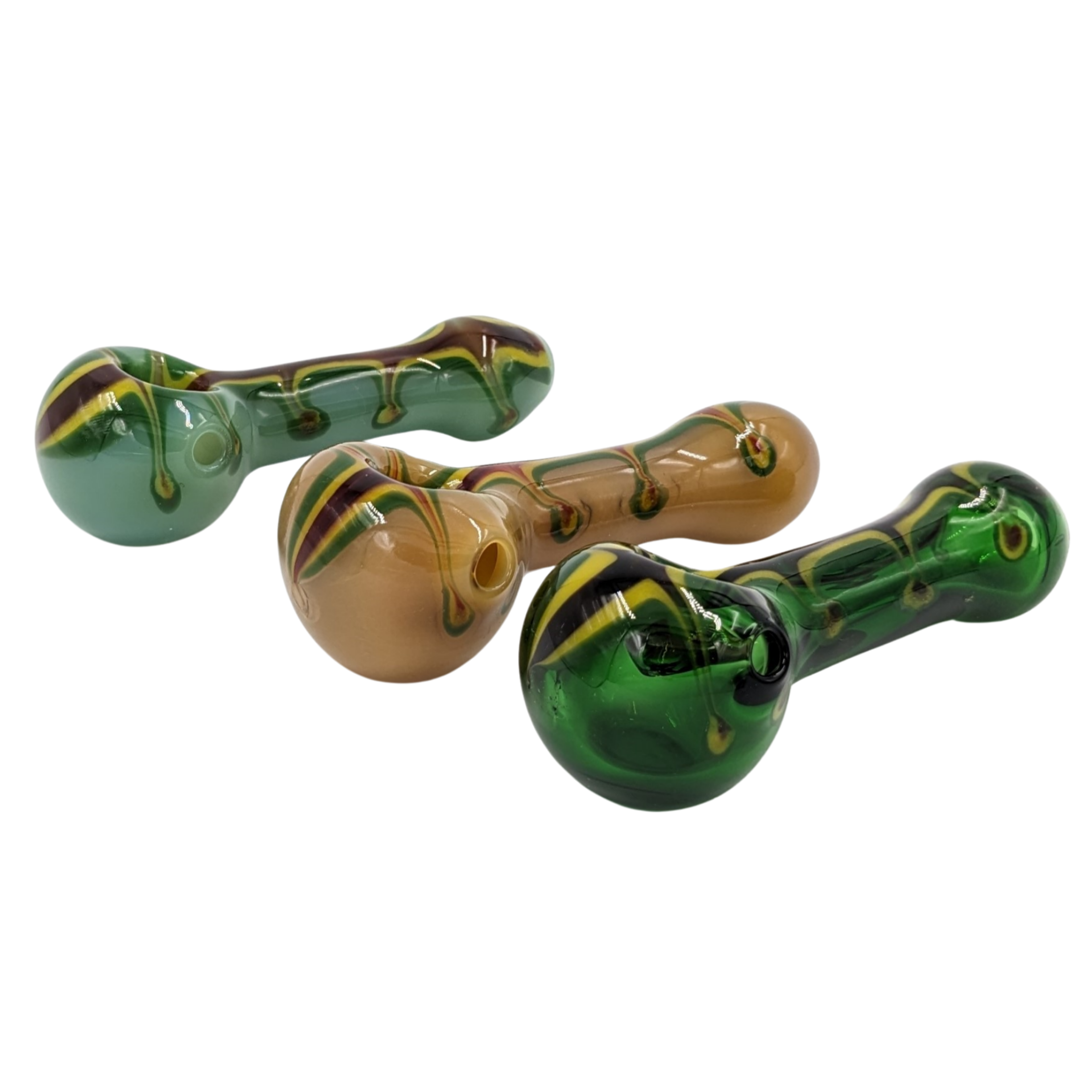 Glass Pipe | Realazation Glass | Spoon | Colored Drip | Millenium Smoke Shop