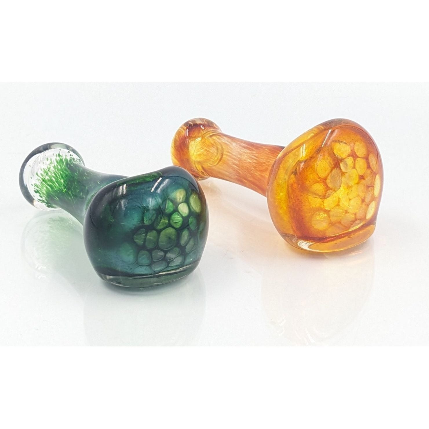 Glass Pipe | George E | Spoon | Frit Honeycomb | Millenium Smoke Shop