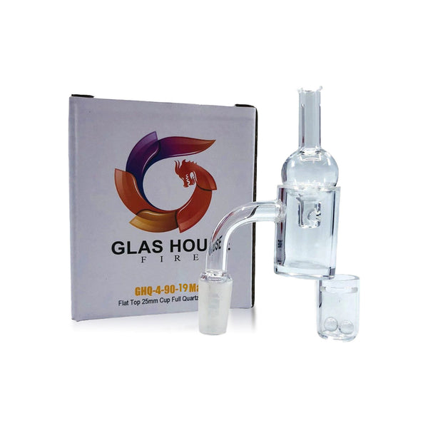 Glass House | Flat Top Quartz Fire Set | GHQ-4-45-14 Male | Millenium Smoke Shop