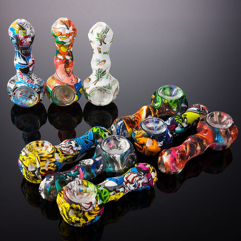 Silicone | Glass Bowl | Asst Pipe