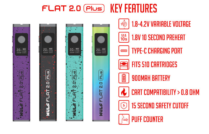 Yocan | Flat 2.0 Plus | 510 Battery