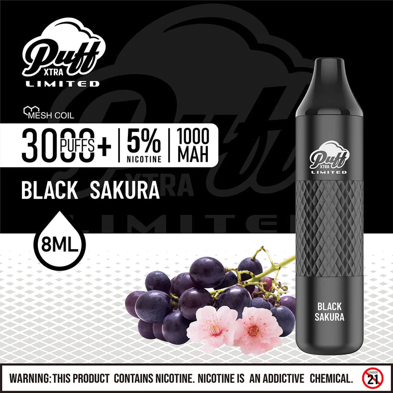 Puff Xtra Limited: Black Sakura | Millenium Smoke Shop