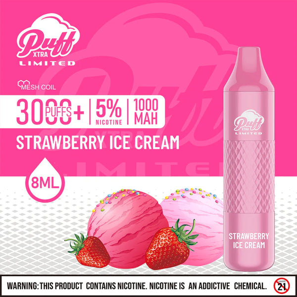 Puff Xtra Limited: Strawberry Ice Cream | Millenium Smoke Shop