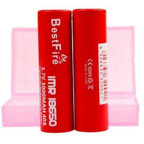BestFire 18650 3000mAh Rechargeable Lithium MOD Battery Pair Lowest Price at Millenium Smoke Shop