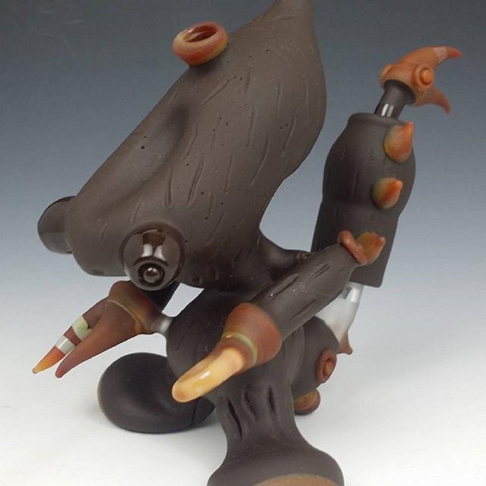 Brandon Martin x Chad G Chocolate Alien Artisan Blown Glass Pipe Lowest Price at Millenium Smoke Shop
