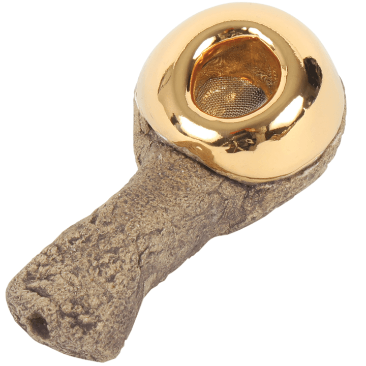 Celebration Pipes 22k Gold Lava Stone Pipe Lowest Price at Millenium Smoke Shop
