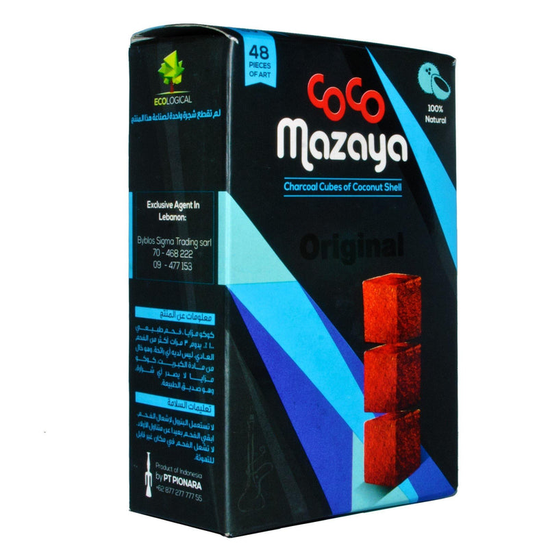 Coco Mazaya 48 Hookah Charcoal Cubes Lowest Price at Millenium Smoke Shop