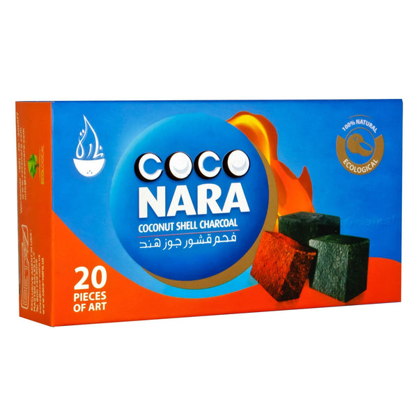 Coco Nara 20 Piece Hookah Coconut Shell Charcoal Cubes Lowest Price at Millenium Smoke Shop