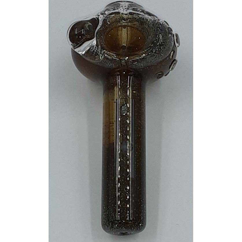 Diamond Glass 4 Inch Black Liquid Glitter Filled Pipe Lowest Price at Millenium Smoke Shop