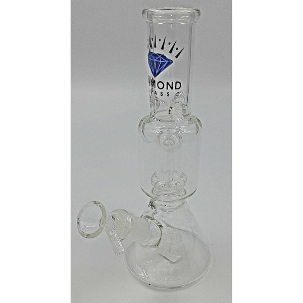 Diamond Glass Blue Beaker 8 3/4 Inch with Perk Lowest Price at Millenium Smoke Shop