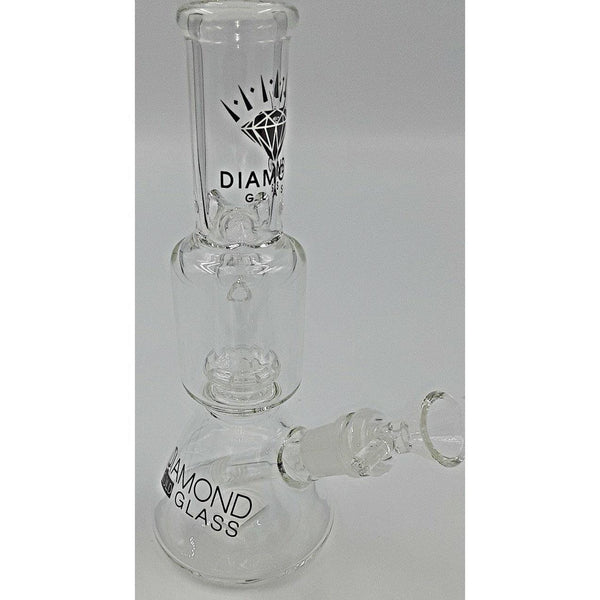 Diamond Glass White Beaker 8 3/4 Inch with Perk Lowest Price at Millenium Smoke Shop