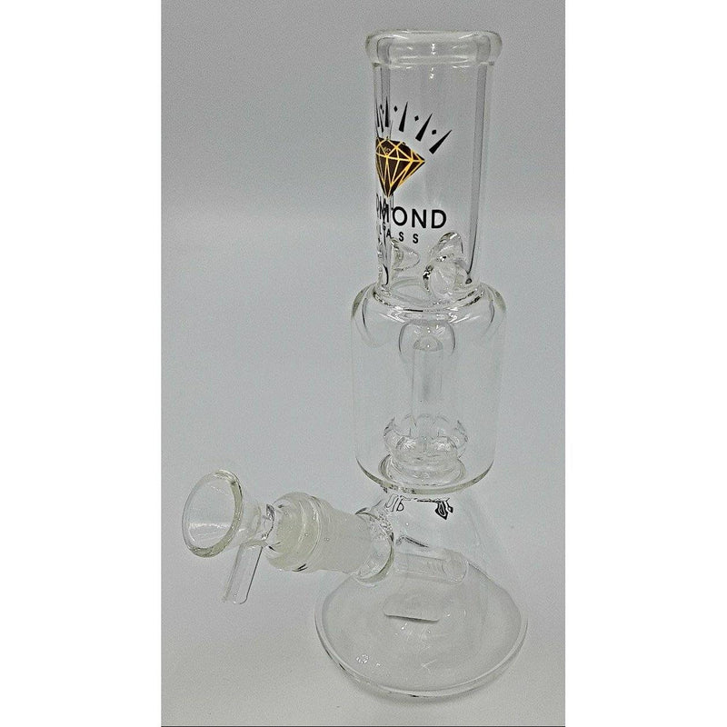 Diamond Glass Yellow Beaker 8 3/4 Inch with Perk Lowest Price at Millenium Smoke Shop