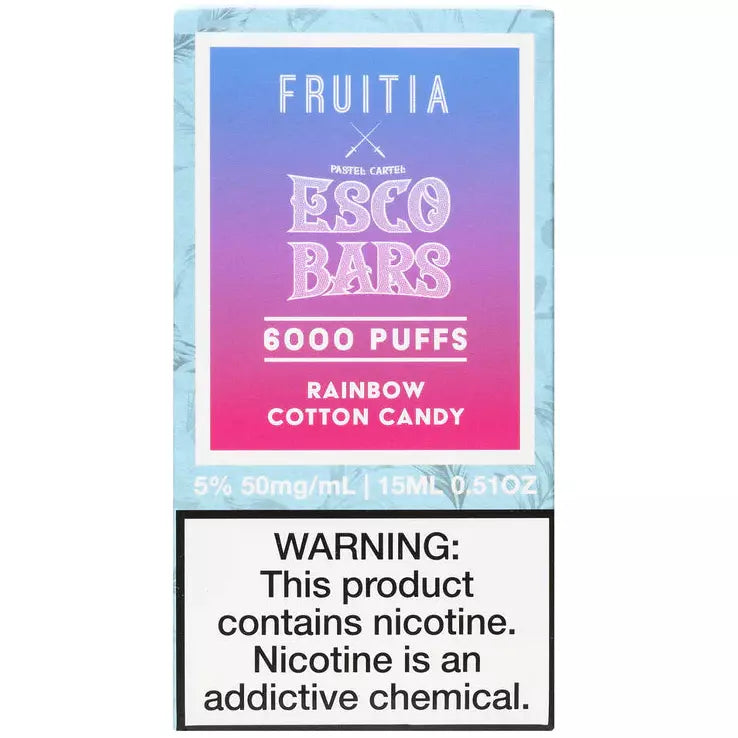 Esco Bar Fruitia: Rainbow Cotton Candy | Millenium Smoke Shop