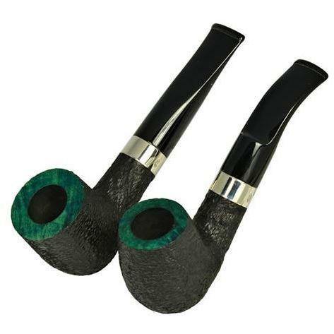 Fe.Ro Black Rustic Vision Green Pipe Lowest Price at Millenium Smoke Shop