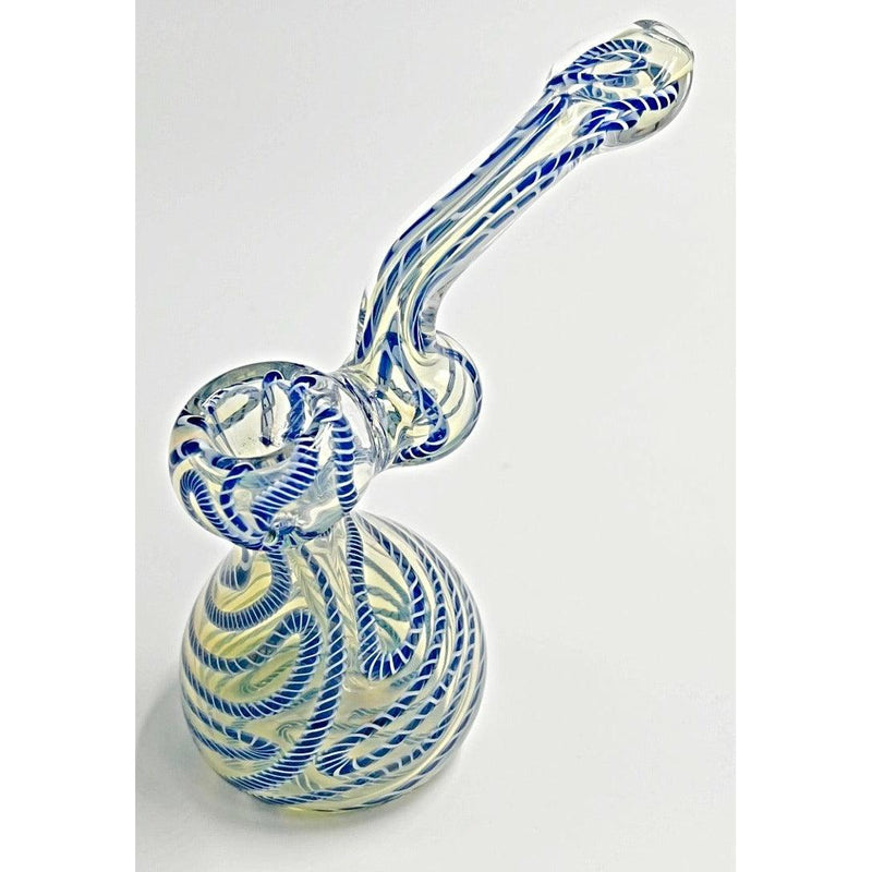 Glass Bubbler Medium Sized Millenium Smoke Shop blue rope