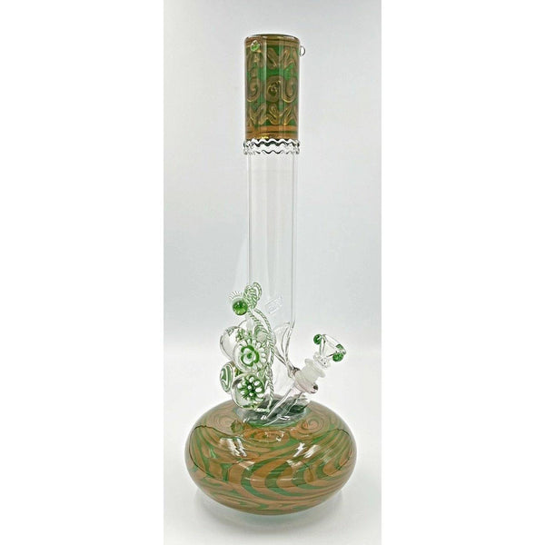 Hvy Glass Atlas G/G 18 Inch Water Pipe with 7 Marbles Lowest Price at Millenium Smoke Shop