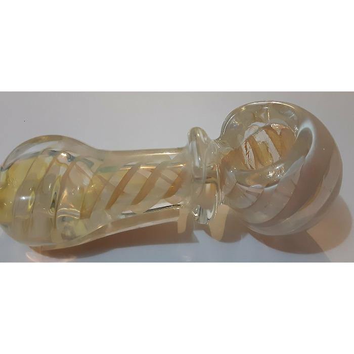 Inside Out Blown Flattened Mouthpiece Clear Light Blue Glass Spoon Style Pipe Lowest Price at Millenium Smoke Shop