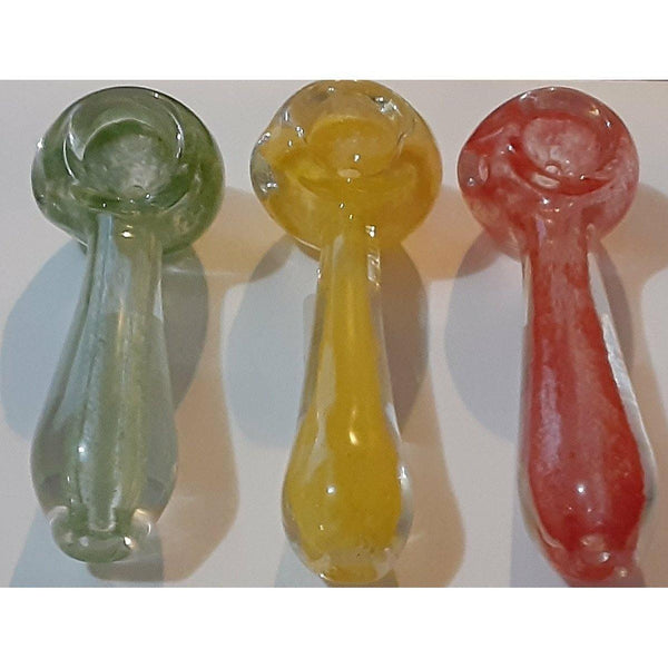 Inside Out Blown Glass Rasta Spoon Style Pipe Lowest Price at Millenium Smoke Shop