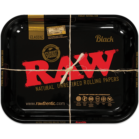 Raw Black Large Rolling Tray Lowest Price at Millenium Smoke Shop