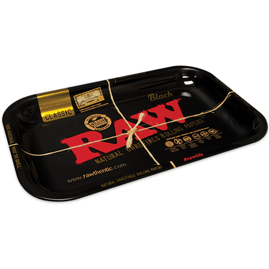 Raw Black Small Rolling Tray Lowest Price at Millenium Smoke Shop