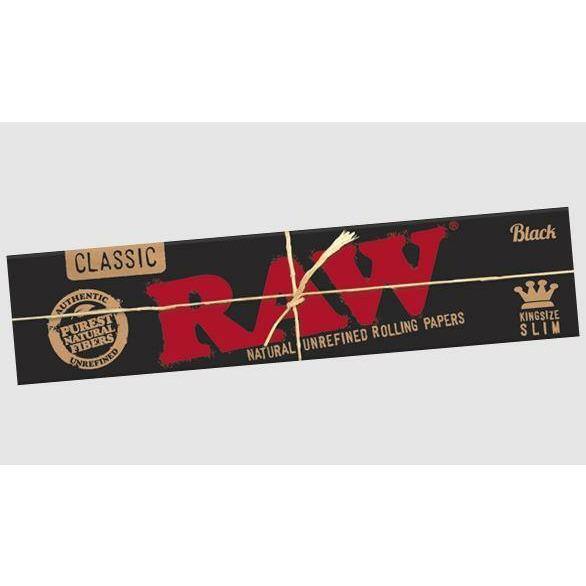 Raw Classic Black King Size Slim Rolling Papers Lowest Price at Millenium Smoke Shop
