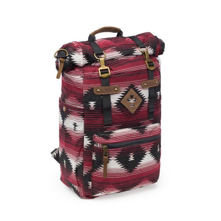 Revelry Drifter Maroon Pattern Smell Proof Rolltop Backpack Lowest Price at Millenium Smoke Shop