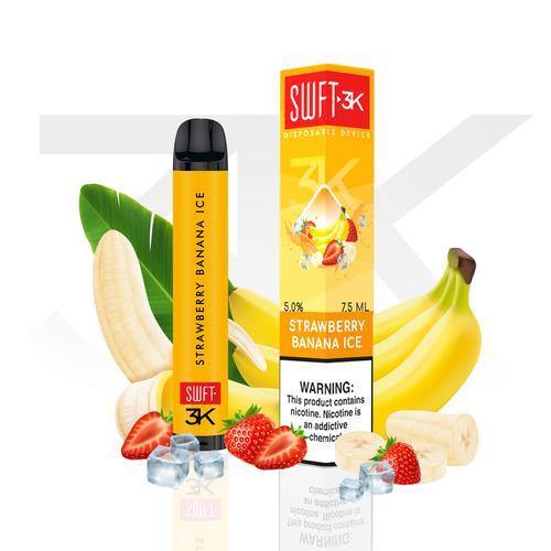 SWFT 3K Strawberry Banana Ice Disposable Vaporizer Pen Lowest Price at Millenium Smoke Shop