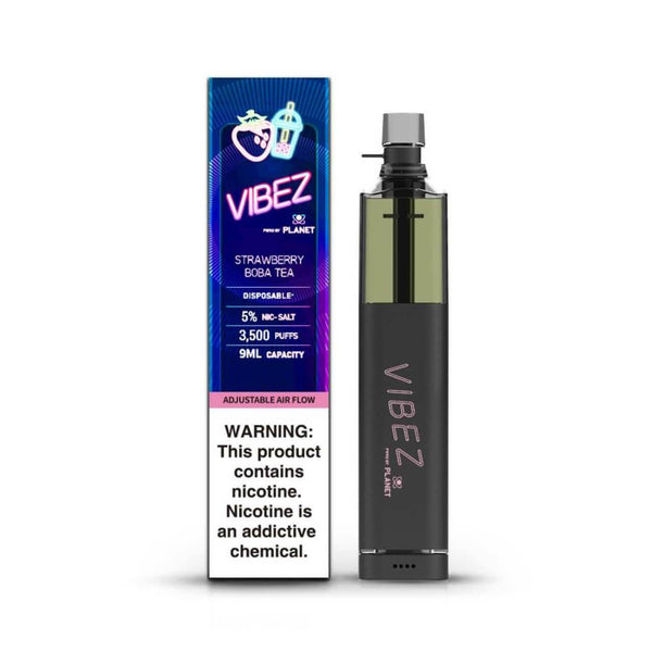 Vibez Frosted Strawberry Boba Tea Disposable Vape 5% Lowest Price at Millenium Smoke Shop