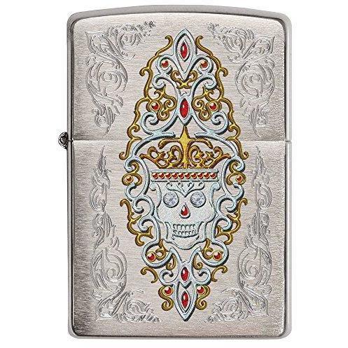 Zippo 28794 Jeweled Skull Day of the Dead Lighter Lowest Price at Millenium Smoke Shop